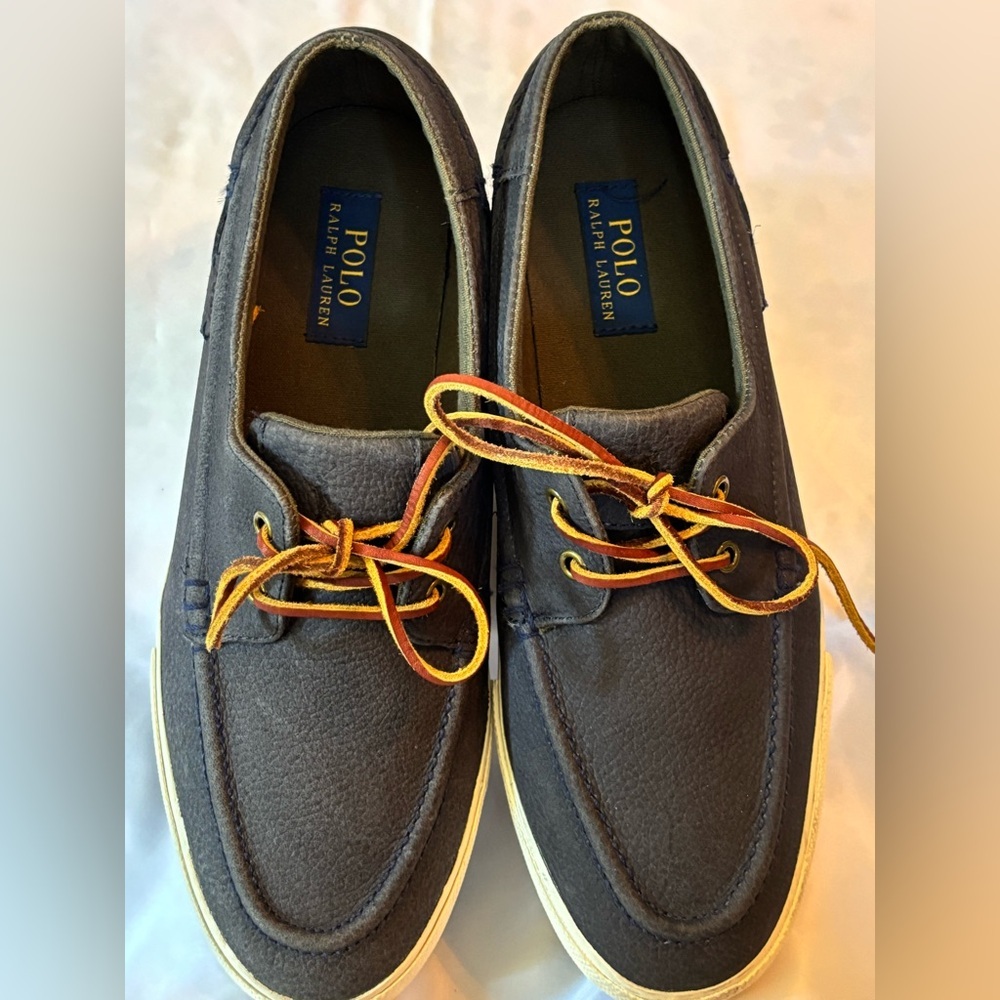 ๐ฅ ๐ฅ Polo Ralph Lauren Navy Boat Shoes #11D๐ฅ ๐ฅExcellent condition Box #C - Picture 4 of 17